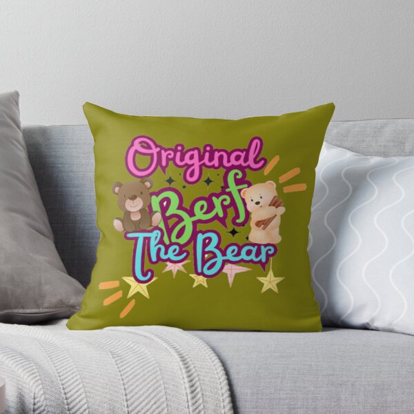 Original Berf the Bear Throw Pillow RB2709 product Offical the bear Merch